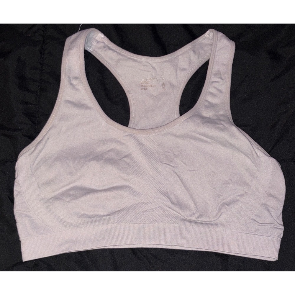 Jockey Seamless Gray Racerback Sports Bra Women's Medium